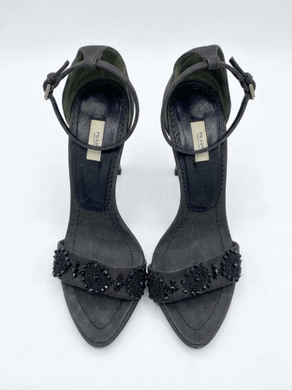 Early 2000s Prada Open-toe High-heel Sandal Ankle Strap